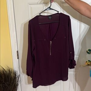 Simply Emma Deep Purple Blouse